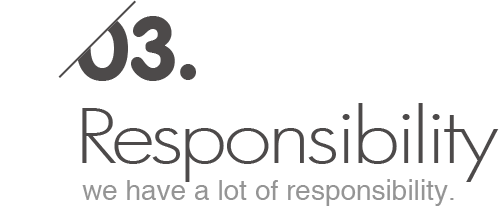 Responsibility - we have a lot of responsibility